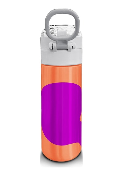 Coral High Kids Koyu Pembe Turuncu Desenli Pipetli Ve Direkt İçim Çelik Termos 500 Ml 31884 Koyu Pembe
