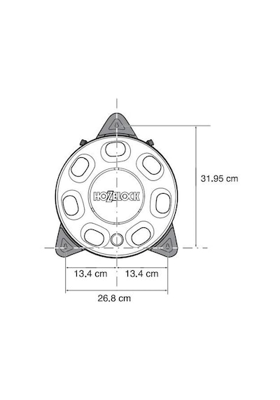Hozelock 2422H Duvara Monte 15 m Hortumlu 30 m Kapasiteli Hortum Toplama Sarma Makara Seti