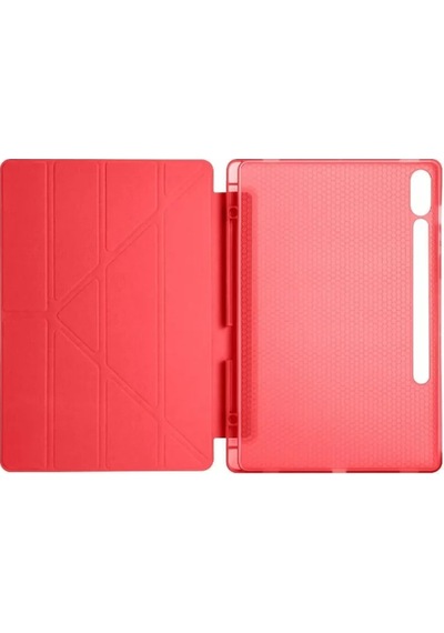 Newface Samsung Uyumlu Galaxy X610 Tab S9 Fe Plus 12.4 Kılıf Kalemlikli Mars Tablet Kılıfı - Kırmızı,