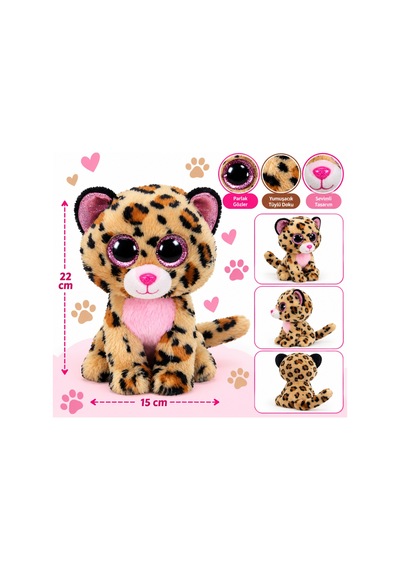 Ty Beanie Boos Kahverengi Benekli Peluş Leopar Livvie 22 Cm Nhr