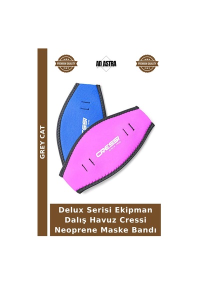 Delux Serisi Ekipman Dalış Havuz Cressi Neoprene Maske Bandı Black