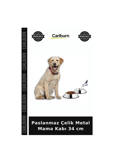 Özel Üretim Evcil Hayvan Köpek Maması Kedi Besleme Ekipman Paslanmaz Çelik Metal Mama Kabı 34 Cm.