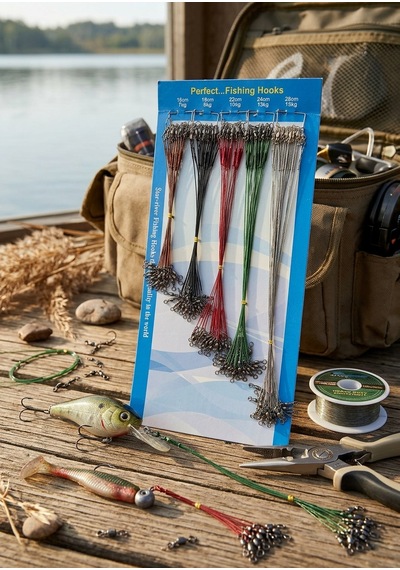 5 Adet Çelik Tel - Fırdöndülü Klipsli - Lrf-surf-spin-paslanmaz - Olta, Yapay Yem, Balık Çelik Teli 16 Cm
