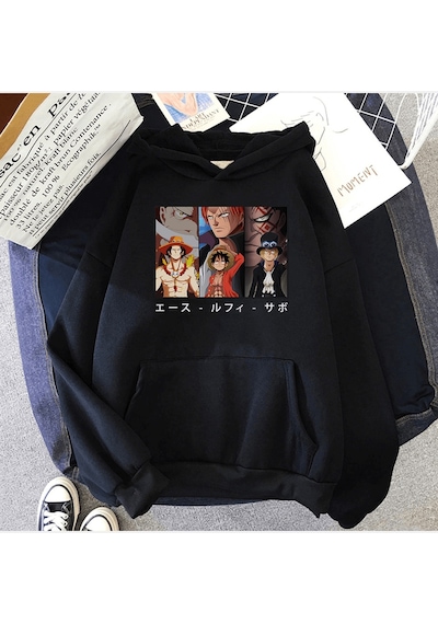 One Piece Als Kapşonlu Sweatshirt