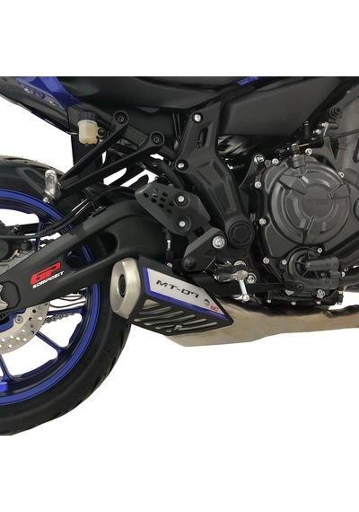 Gp Kompozit Yamaha Mt-07 2014-2021 Uyumlu Egzoz Koruma Kapağı Siyah Std