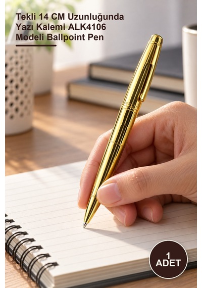 1 Adet Tükenmez Kalem Tekli 14 Cm Uzunluğunda Yazı Kalemi Alk4106 Modeli Ballpoint Pen