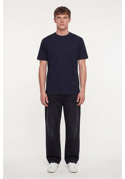 Sabri Özel Erkek Lacivert Normal Kesim Regular FitPamuk Dokuma Bisiklet Yaka Basic T-shirt Sabri Özel Erkek Lacivert Normal Kesim Regular FitPamuk Dokuma Bisiklet Yaka Basic T-shirt
