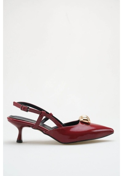 Sermoda Topuklu Kadın Ayakkabı - 5 Cm İnce Topuklu Sivri Burun Kadın Stiletto Ayakkabı Bordo Rugan Sermoda Topuklu Kadın Ayakkabı - 5 Cm İnce Topuklu Sivri Burun Kadın Stiletto Ayakkabı Bordo Rugan