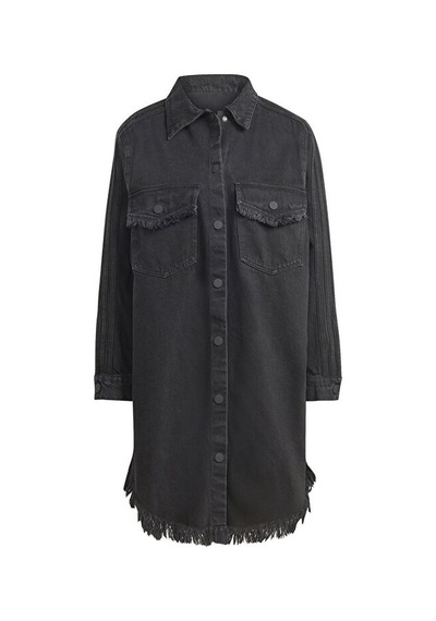 Adidas Denim Shrt Dres Kadın Günlük Gömlek Elbise Ij8342 Siyah