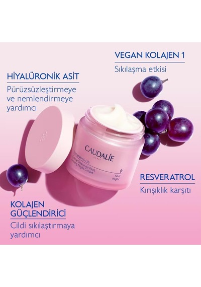 Caudalie Resveratrol Lift Sıkılaştırıcı Gece Bakım Kremi 50 Ml