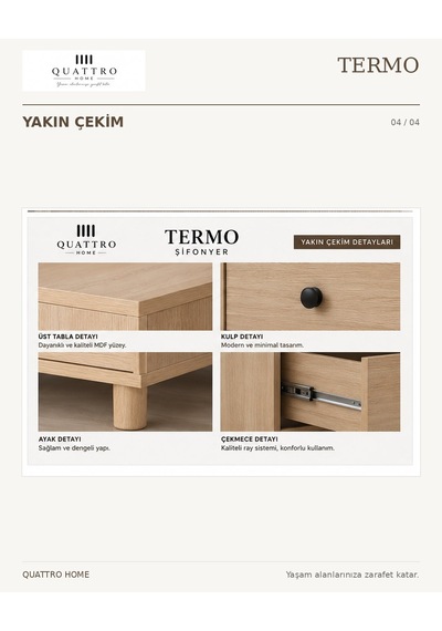 Termo Çamaşırlık Ahşap