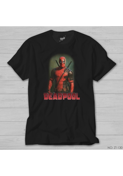 Deadpool Duruş Siyah Tişört