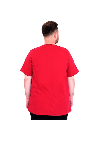 Mode Xl Büyük Beden Erkek T-shirt Bisiklet Yaka Basic U25162 Bordo Bordo