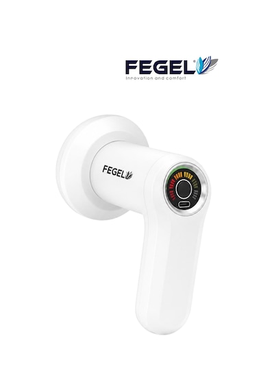 Fegel FG-720 6 Kademeli 5 Başlıklı Şarjlı Profesyonel Masaj Tabancası Beyaz