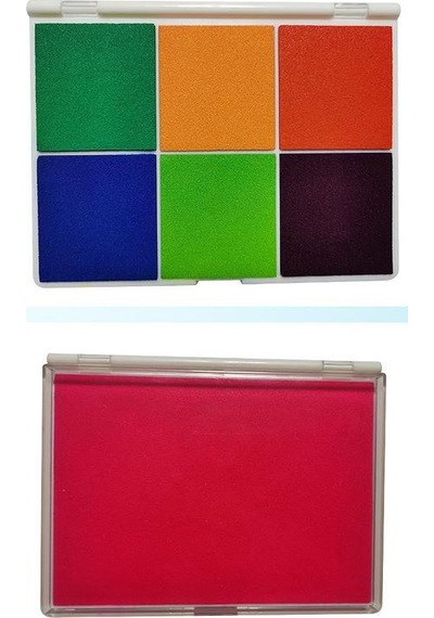 Büyük Boy Kırmızı Istampa 165 127mm Su Bazlı Mürekkep Baskı Pedi Karışık
