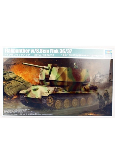 Trumpeter 09531 1/35 Ölçek, Flakpanther W/8.8cm Flak 36/37 Uçak-tanksavar Topu Plastik Model Kiti-51319
