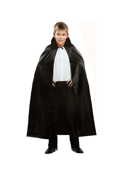 Siyah  Renk Yakalı Halloween Pelerini 90 Cm