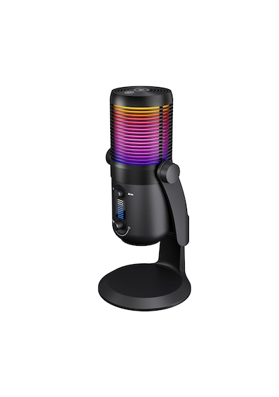 Diyez Siyah Rgb Ses Gösterge Mikrofon Oyuncu Mikrofonu Yayıncı Mi
