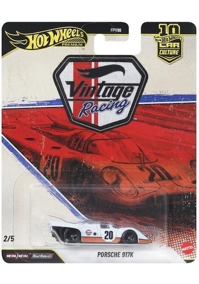 Hot Wheels Premium Car Culture Vintage Racing 5'li Set Porsche 917k Ferrari 250 Gto Lancia Stratos Beyaz
