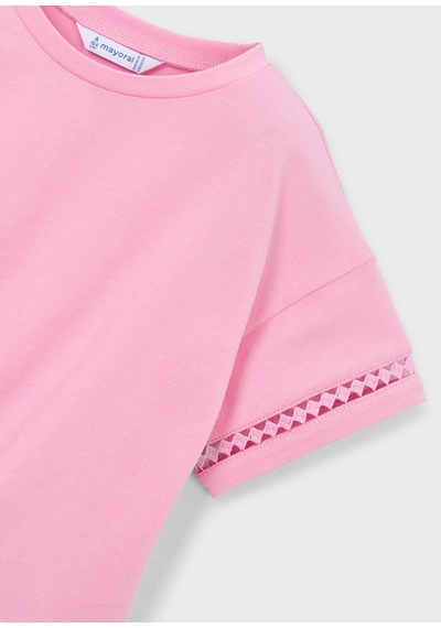 Mayoral Kız Çocuk Önden Bağlamalı Tshirt Pembe