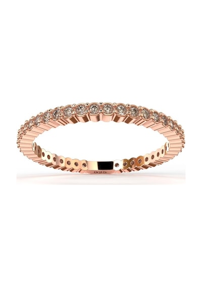 Zirkon Taşlı Rose Minimal Tamtur Gümüş Yüzük