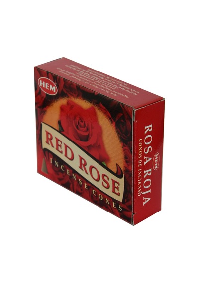 Hem Kırmızı Gül Kokulu 10 Konik Tütsü Red Rose