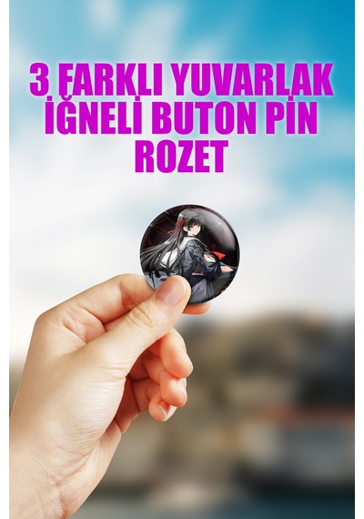 Chisa Wuthering Waves Gacha Çanta Süsü Rozet İğneli Buton Rozet Seti 3 Adet Üçlü