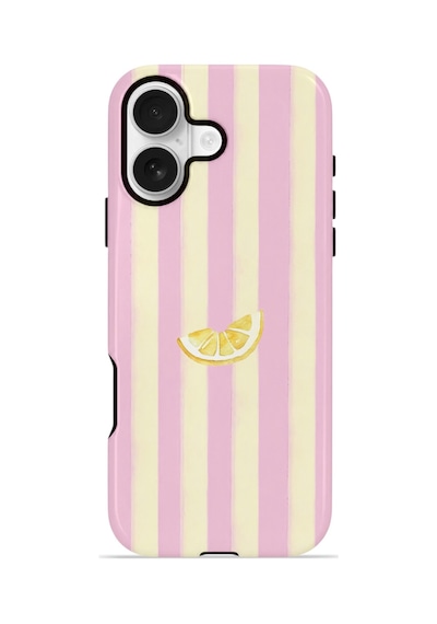Apple iPhone Uyumlu 17 Vorian Çift Katmanlı Magsafe Kılıf Lemon Charm Pink