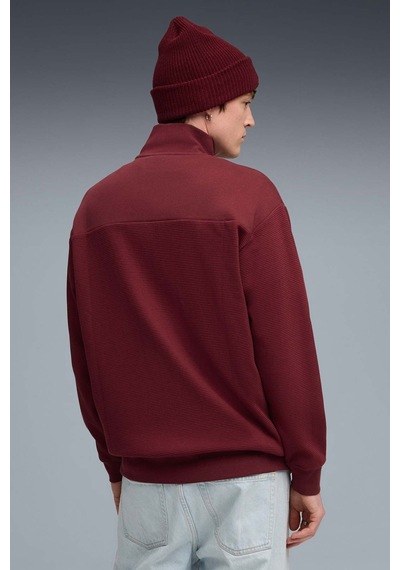 Puma Class Pinnacle Track Bordo Erkek Fermuarlı Sweatshirt 000000000102266091 Bordo