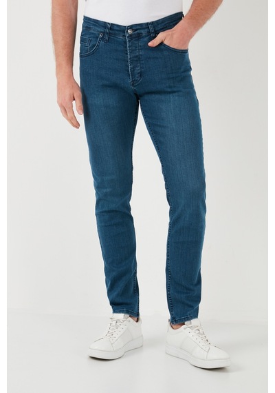 Buratti Pamuklu Yüksek Bel Slim Fit Jeans Erkek Kot Pantolon 6440305 Lacivert