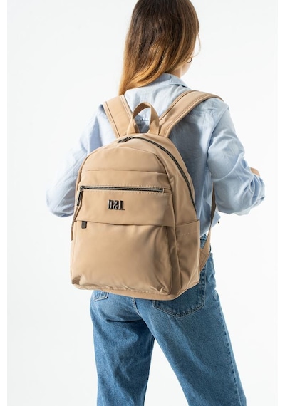 Baginn Nubuk-süet Dokulu Kadın Sırt Çantası Vegan Deri 34 30 Cm Günlük Sırt Çantası Fonksiyonel 19e Vizon