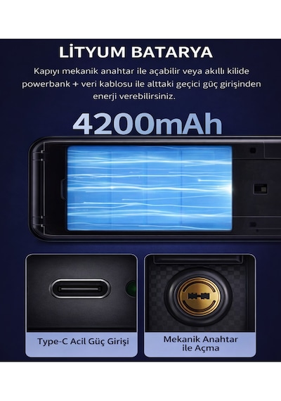 Vaxion F9 Akıllı Kapı Kilidi Yüz Tanıma, Parmak İzi, Şifre, Kart Ve Tuya Uygulama Destekli