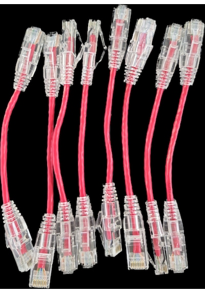 Oem Cat6a 10gıgabyte 50u 0.15cm 28awg Kırmızı Patch Cord Kablo