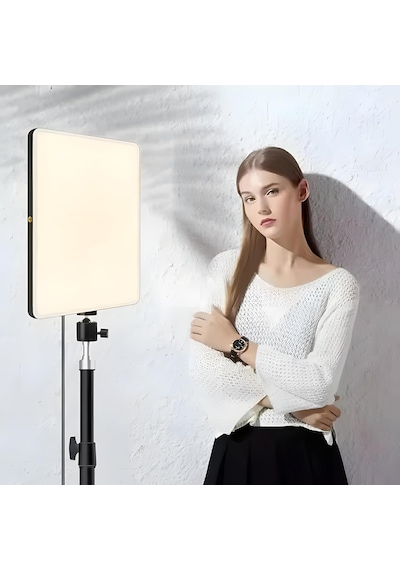 Led Video Işık Seti - Ayarlanabilir Tripod, Usb Kontrollü Sıcak/soğuk Işık, 3 Mod & 10 Parl