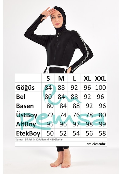 Adasea Uv Korumalı 3 Farklı Şekilde Giyilebilir Likralı Etekli Tesettür Mayo 1109 Siyah02 Siyah02 Adasea Uv Korumalı 3 Farklı Şekilde Giyilebilir Likralı Etekli Tesettür Mayo 1109 Siyah02 Siyah02