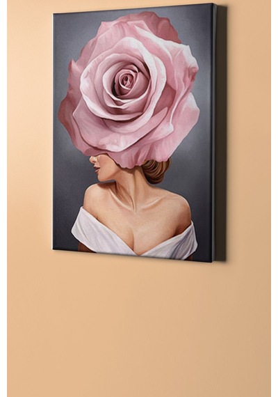 Webstyle Asil Gül Renkli Sayılarla Boyama Seti Kasnaklı 40x50 Cm