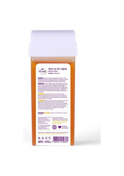 Vi-vet Roll-on Naturel Kartuş Sir Ağda 100ml - 24'li Paket