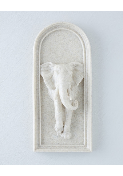 English Home Elephant Duvar Aksesuarı 17x7,5x38 Cm Bej