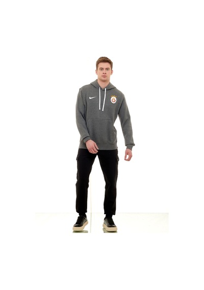 Galatasaray Lisanslı Nike Kapüşonlu Erkek Sweat 098 Koyu Gri