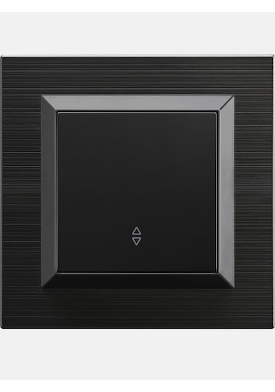 Ovivo Quantum Metalik Siyah Light Antrasit Tekli Çerçeve Priz