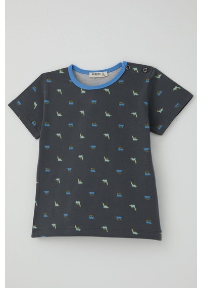 Breeze Erkek Bebek Şortlu Pijama Takım Renkli Dinozor Desenli 9 Ay-3 Yaş, Antrasit