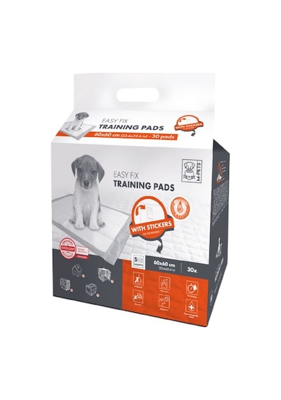 10163201 M-pets Yapışkanlı Yavru Köpek Çiş Eğitim Pedi 60x60cm 30lu