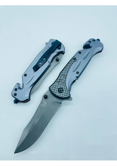 Benchmade Marka Metal Kamp Bıçak 21cm //da31 Gri - Siyah