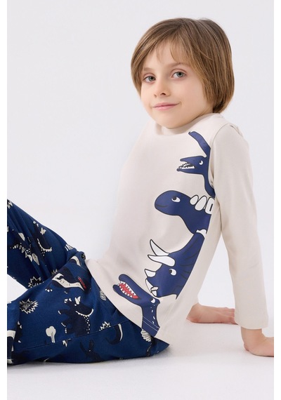 Rolypoly Erkek Çocuk Mavi Pijama Takımı 5274-45604 Mavi