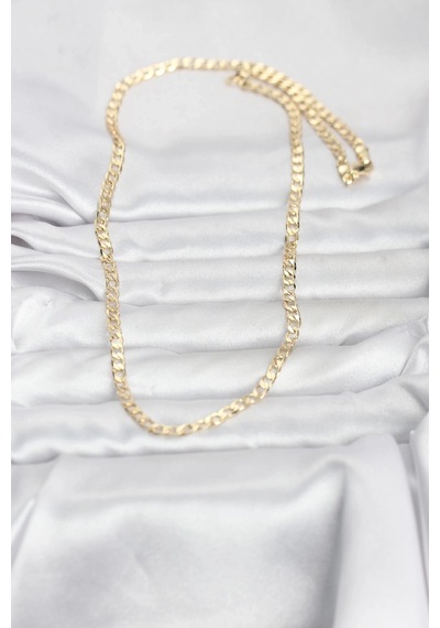 Ceylan Adam Cm 14k Gold Renk Zincir Model 60 Cm Kadın Kolye Çok Renkli