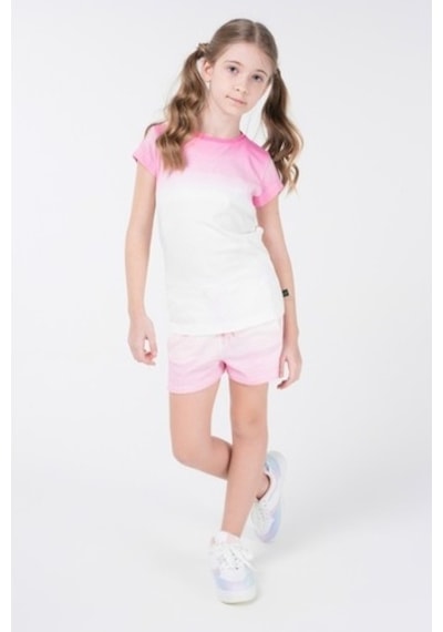Brz Kids Baskılı Kız Çocuk T-Shirt Ekru