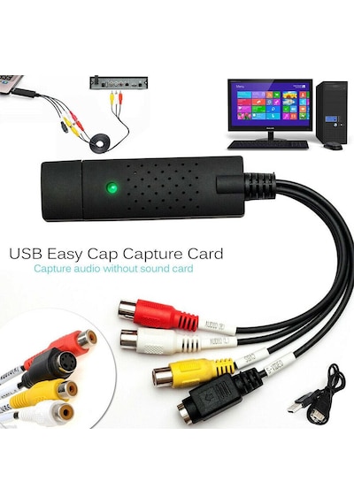 Usb Rca Capture Easycap Kamera Uydu Kayıt Kartı S V