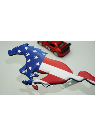 Dk Ford Mustang Shelby Gt Koşan At Ön Panjur Vidalı Amerikan Bayr