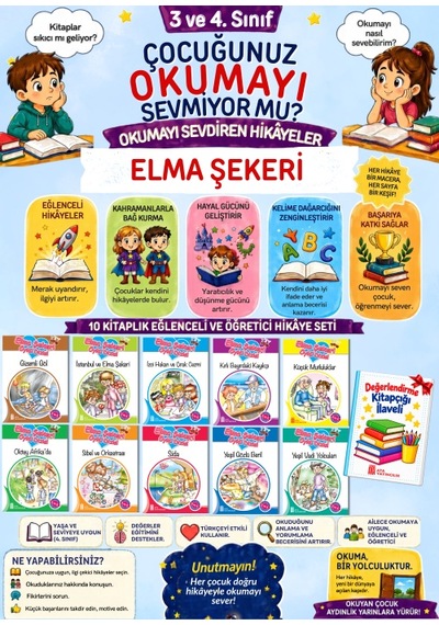 4. Ve 5.sınıflar İçin En Çok Okutan Öğrenmeyi Sevdiren Tam 10'lu Hikaye Seti