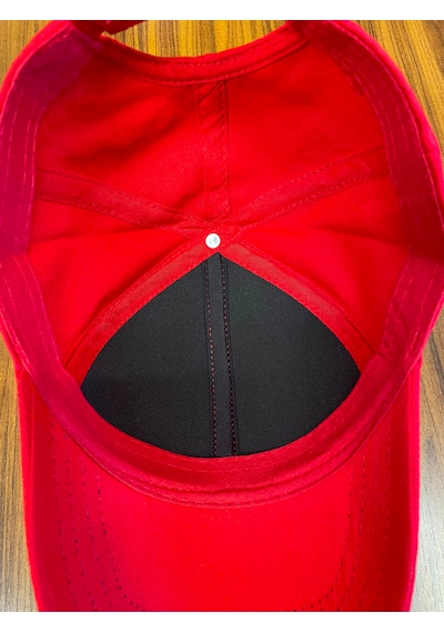 Hamze Düz Basic Pamuklu Unisex Cap Şapka Kırmızı